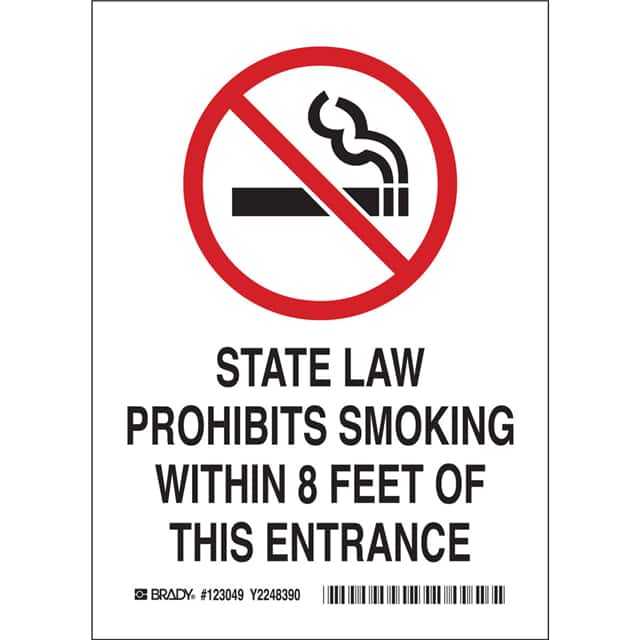 123054 B401 PLASTIC 10X7 STATE LAW PROH
