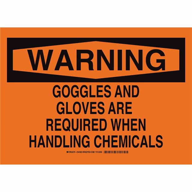 34387 B450 SAFETY SIGNS BLK/ORG