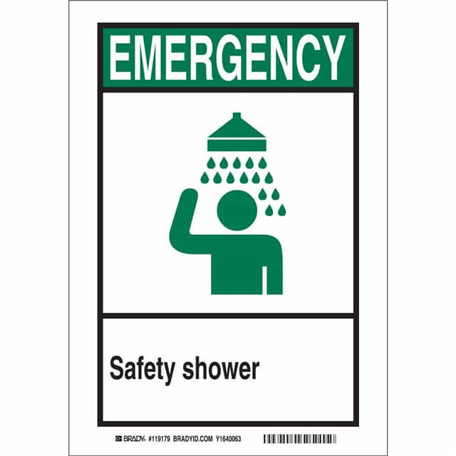 119179 B302 7X10 BLK,GRN/WHT SAFETY SHO