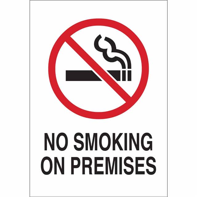 141960 B302 10X7 BLK,RED/WHT NO SMOKING