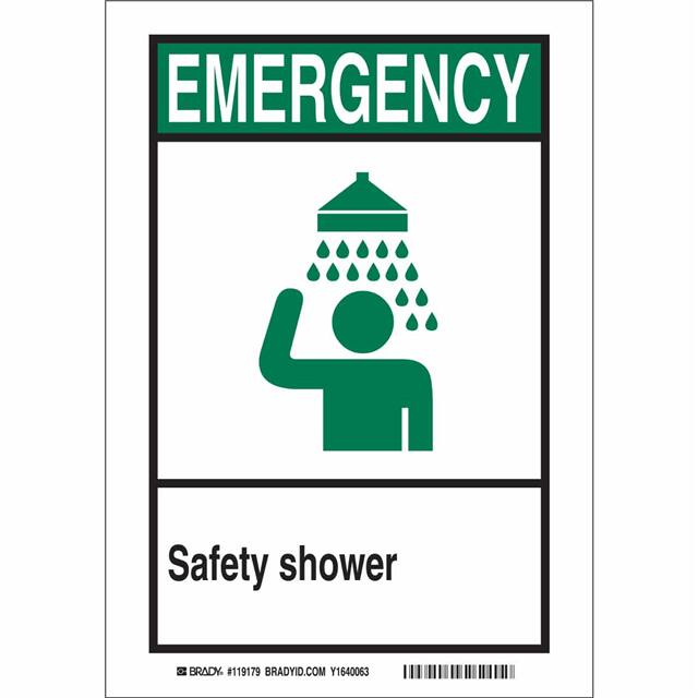 119274 B401 10X14 BLK,GRN/WHT SAFETY SH