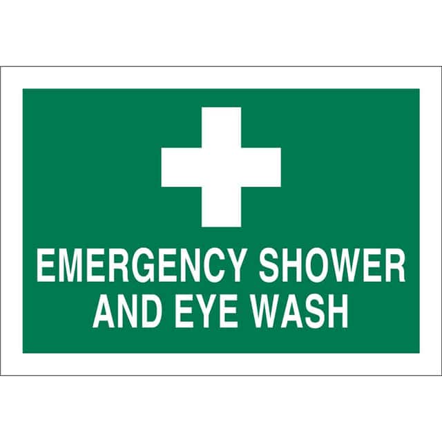 29082 B555 10X14 GRN/WHT EMERGENCY SHO