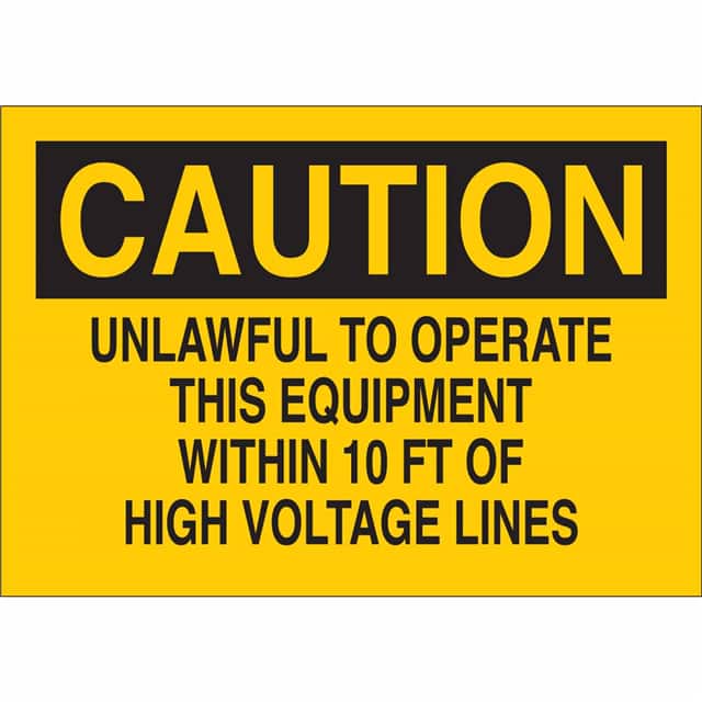 84856 B302 10X14 B/Y ELECTRICAL HAZARD