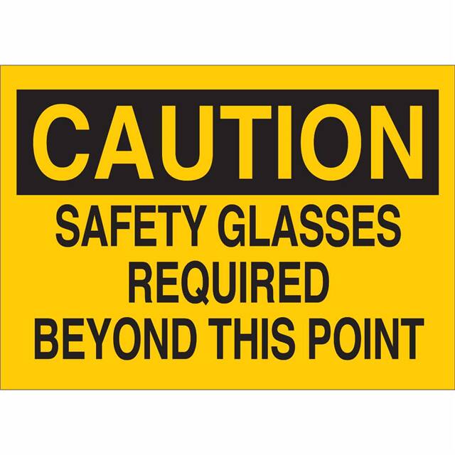 84992 B302-10X14-YK-O-CAU-SAFETY GLASS