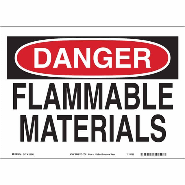85184 FIRE SIGN (5) FLAMMABLE...