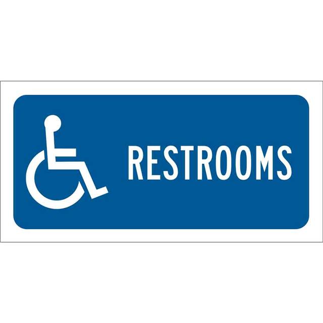 91319 B120,6X12,BLU/WHT, HANDICAPPED R