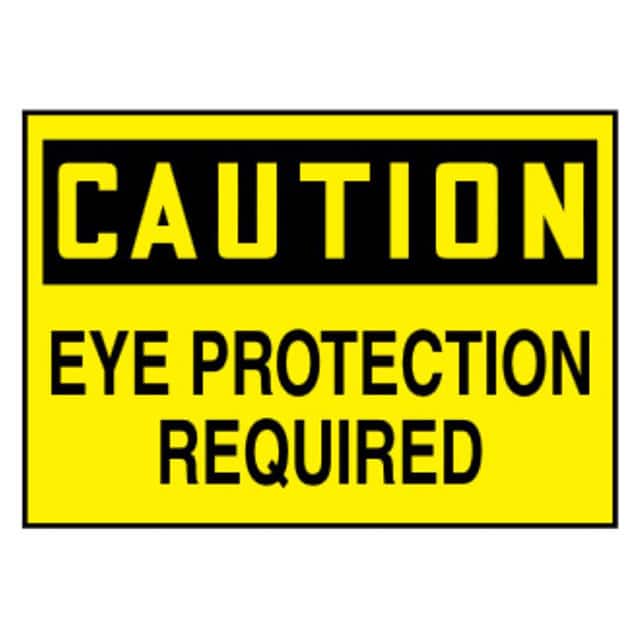 PVS0305C3623 LABEL 5"X3.5" BLACK/YELLOW 5/PK