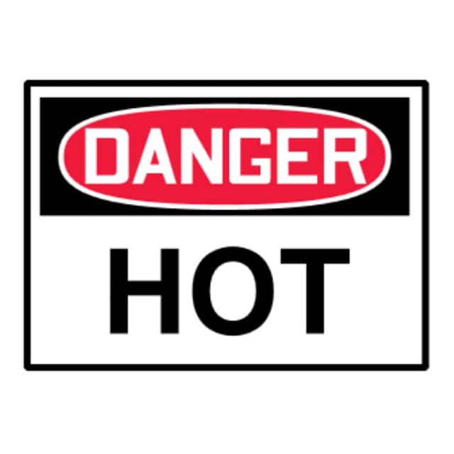 PVS0305D3304 LABEL 5"X3.5" RED/BLACK/WHT 5/PK