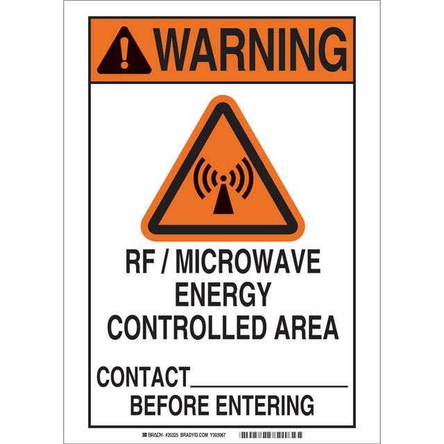 35326 B140 SAFETY SIGNS BLK/ORG/WHT