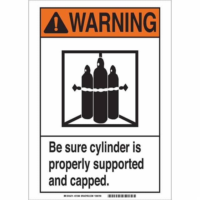 37393 B140 SAFETY SIGNS BLK/ORG/WHT