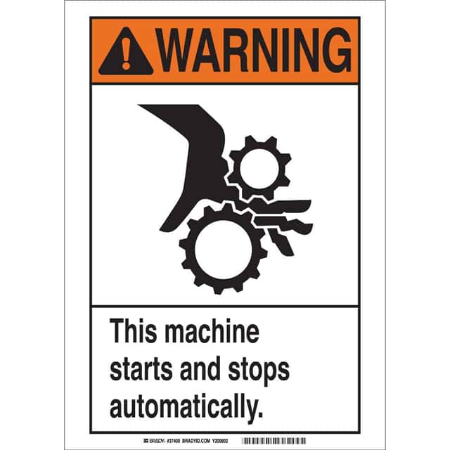 37405 B140 SAFETY SIGNS BLK/ORG/WHT