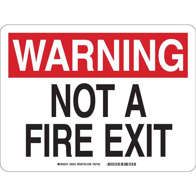 28327 B140 SAFETY SIGNS BLK/RED/WHT