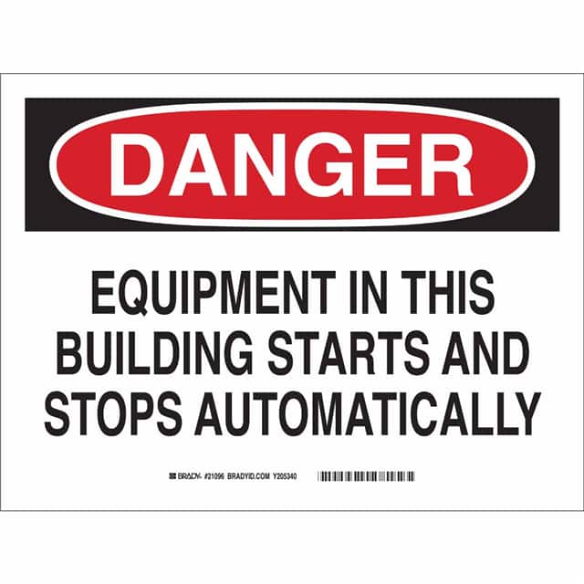 21096 B946 9X12 BLK,RED/WHT SAFETY SIG