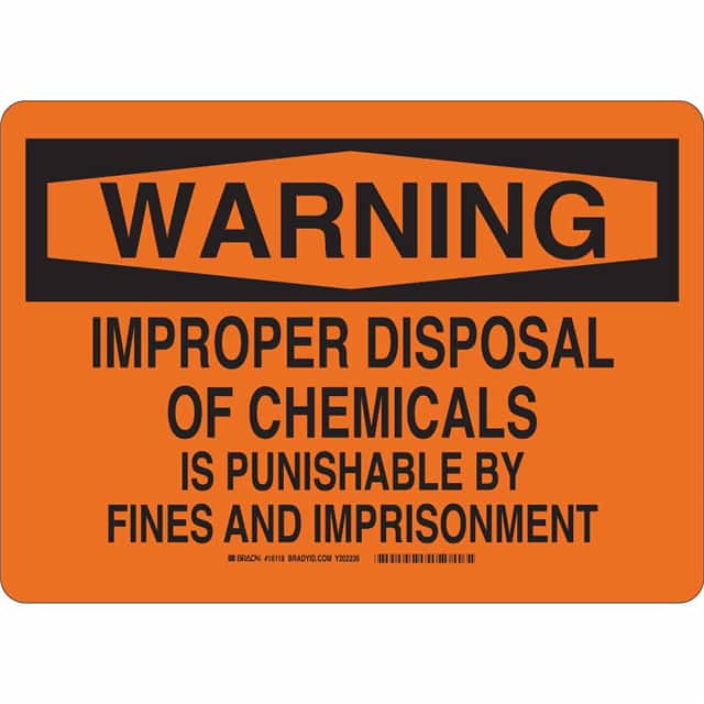 16118 B450 SAFETY SIGNS BLK/ORG