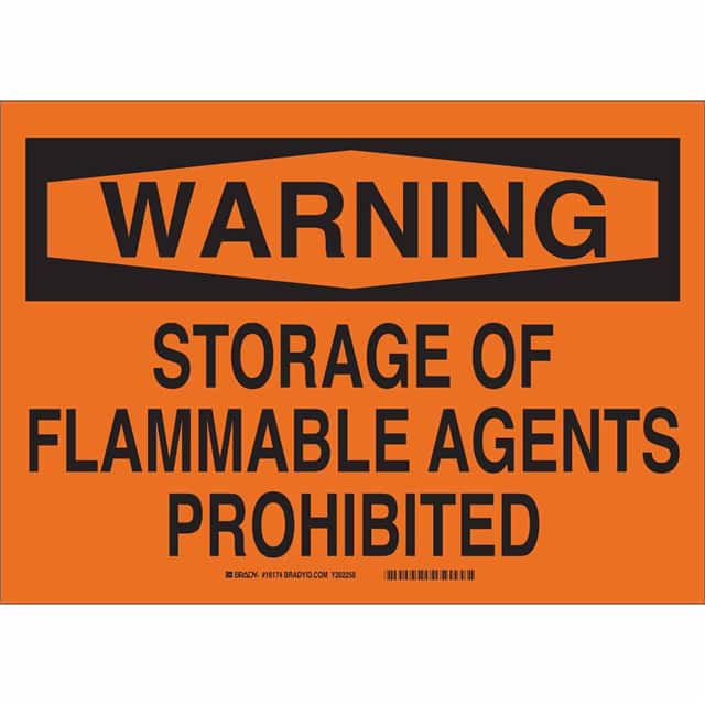 16176 B450 SAFETY SIGNS BLK/ORG