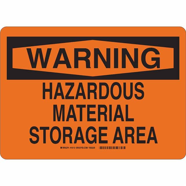 16112 B450 SAFETY SIGNS BLK/ORG
