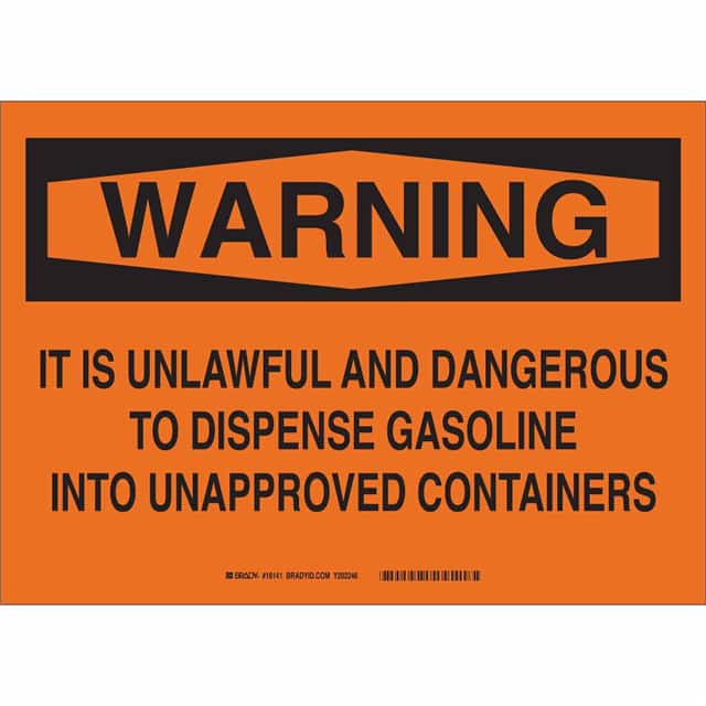 16143 B450 SAFETY SIGNS BLK/ORG