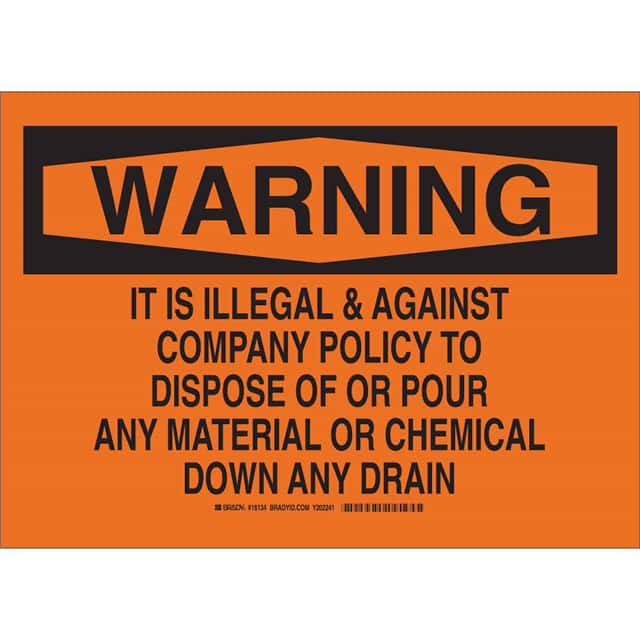 16134 B302 SAFETY SIGN 10X14 BLK/ORG