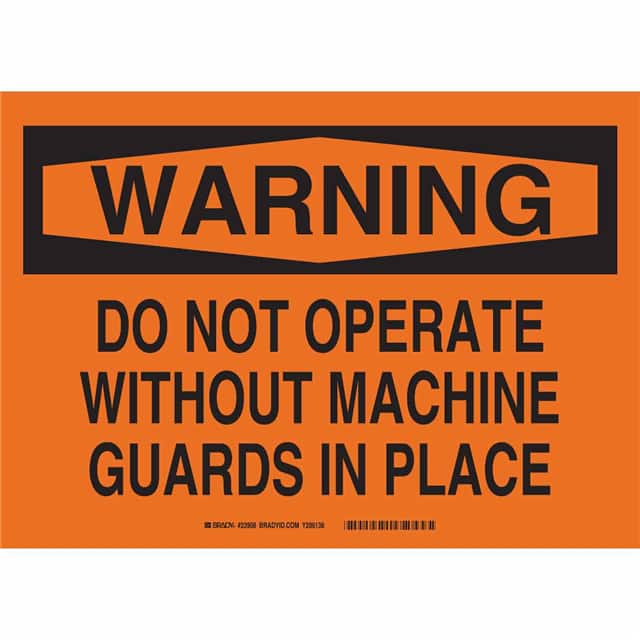 23908 B946 10X14 BLK/ORG SAFETY SIGN
