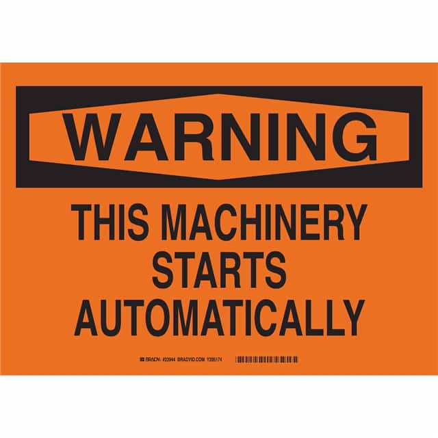 23949 B140 SAFETY SIGNS BLK/ORG