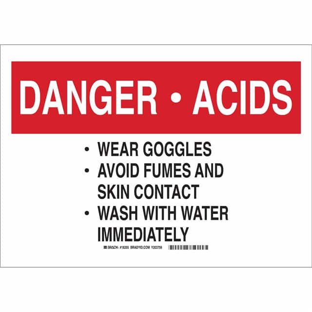 18257 B450 SAFETY SIGNS BLK/RED/WHT