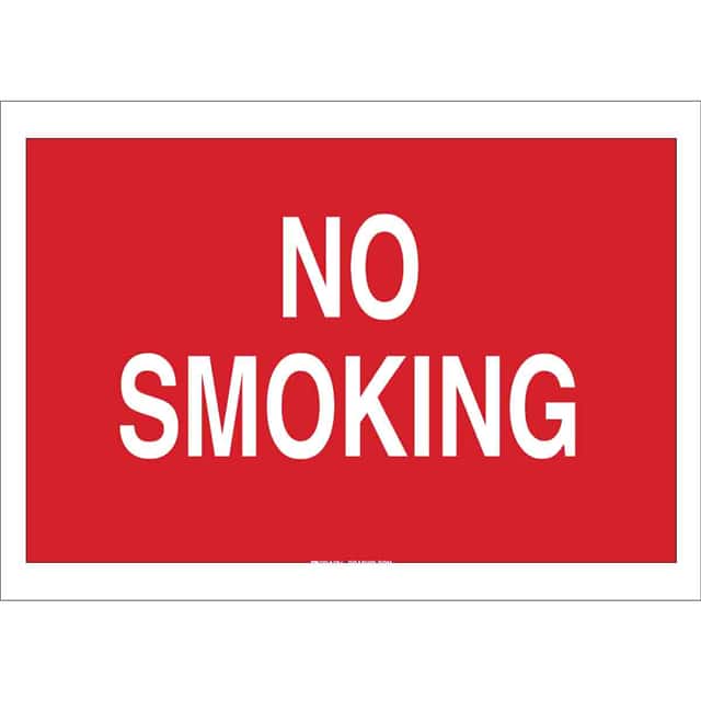 141945 B302 10X14 WHT/RED NO SMOKING