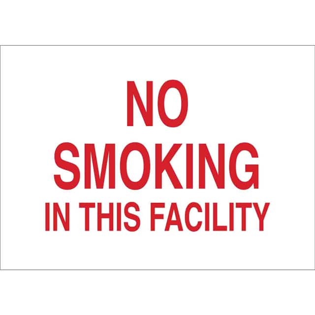141955 B302 10X14 RED/WHT NO SMOKING IN