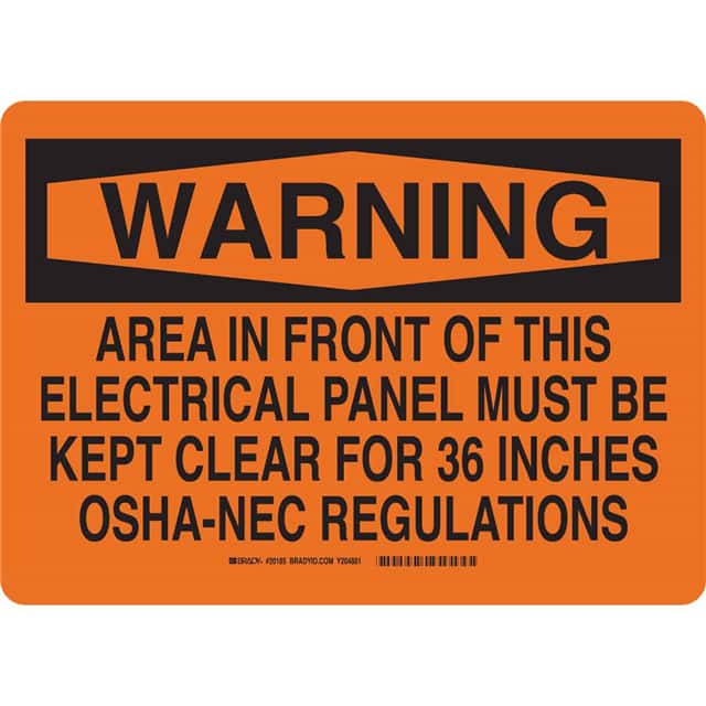 20187 B450 SAFETY SIGNS BLK/ORG