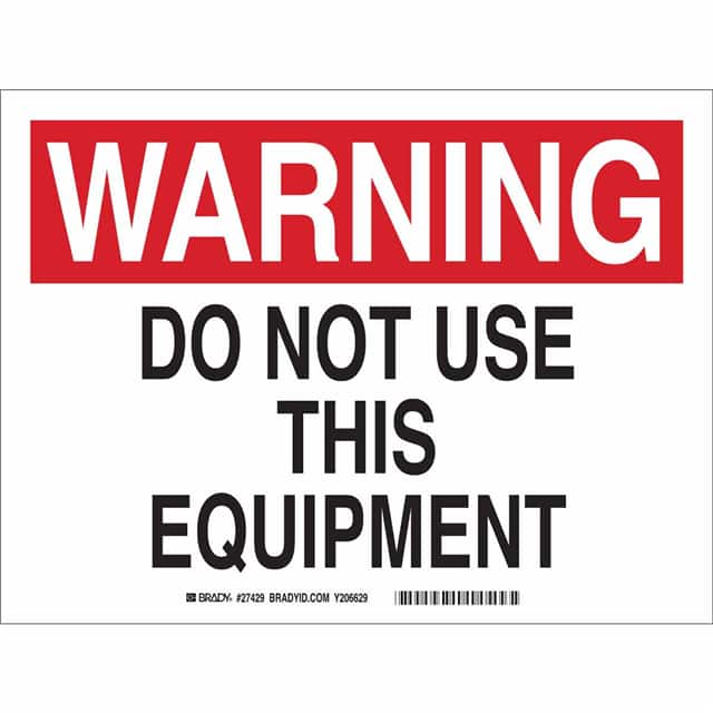 27434 B140 SAFETY SIGNS BLK/RED/WHT