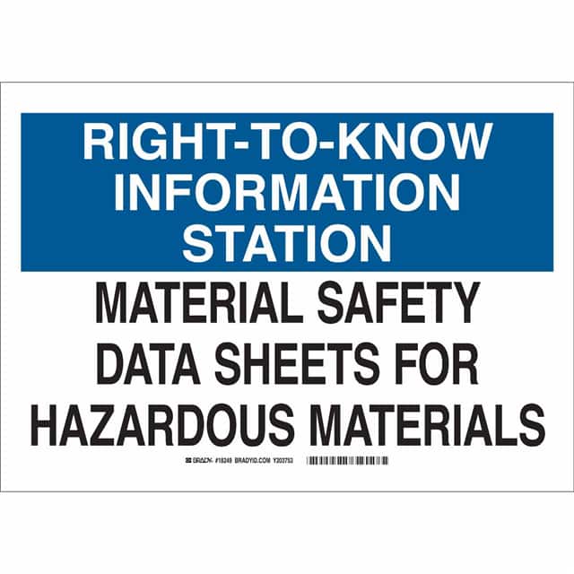18254 B140 SAFETY SIGNS BLK/BLU/WHT