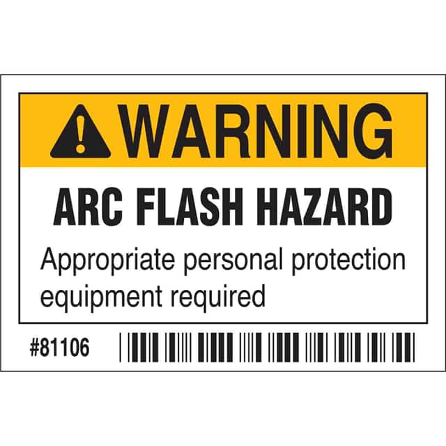 81106 B302 2X3 BLK,ORG/WHT 10/PAC WRNG