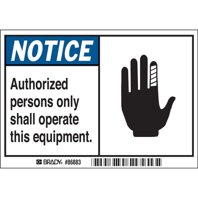 86883 EQUIPMENT/OEM LABELS