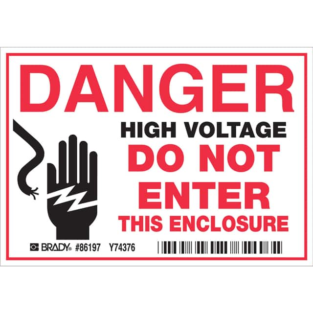 86197 B302-3.5X5-WG-O-5/PK-DANGER HIGH