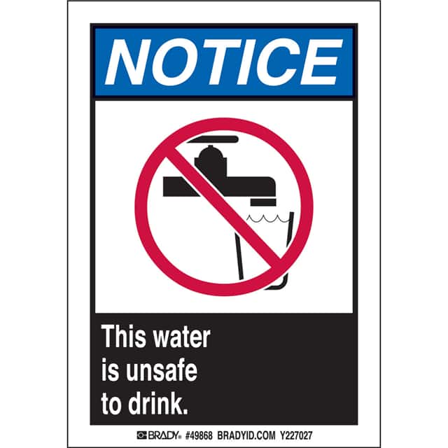 49868 THIS WATER IS UNSAFE 5/PK