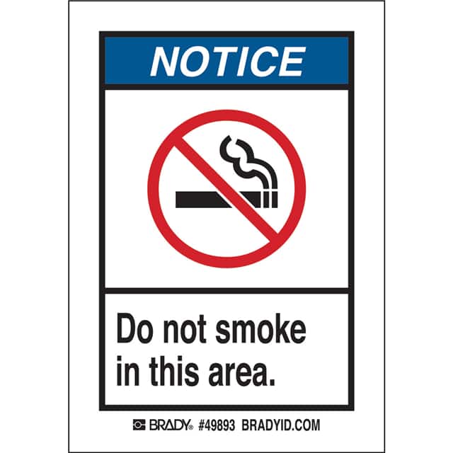 49893 DO NOT SMOKE IN AREA 5/PK