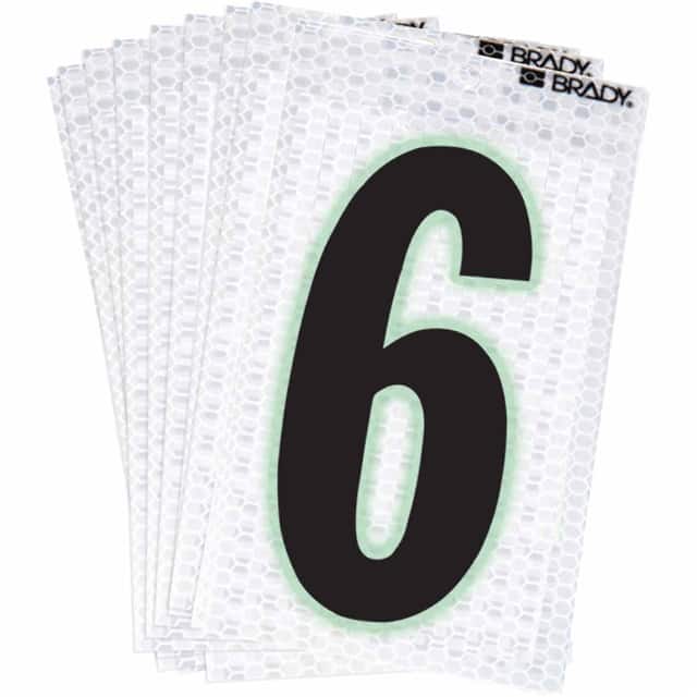 3000-6 BRADY 2" SELF ADHESIVE NUMBER 6