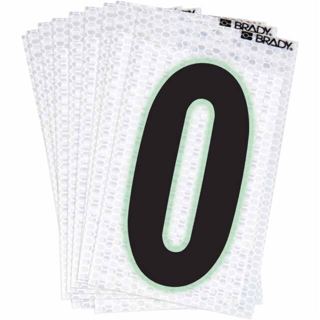 3000-0 BRADY 2" SELF ADHESIVE NUMBER 0