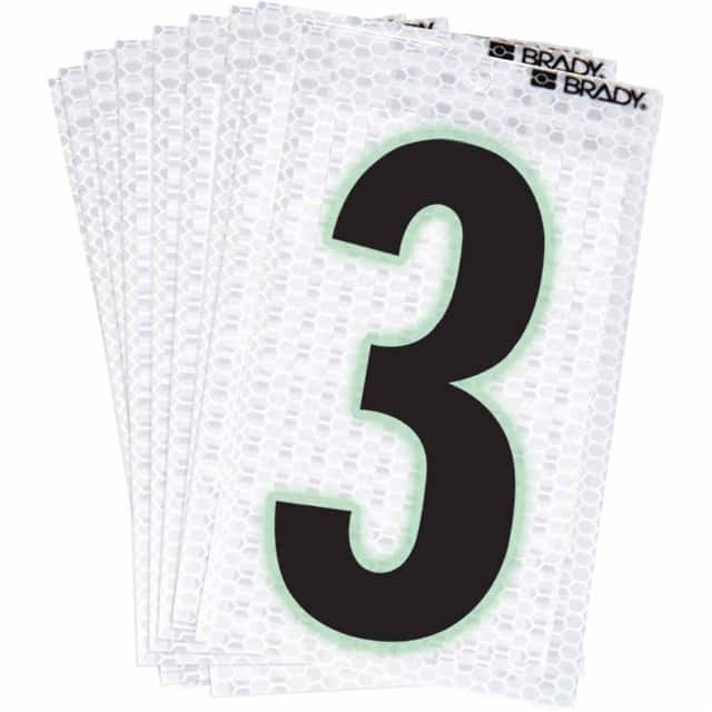 3000-3 BRADY 2" SELF ADHESIVE NUMBER 3