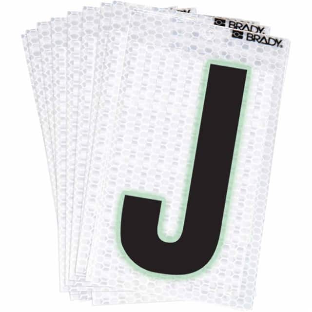 3000-J BRADY 2" SELF ADHESIVE LETTER J