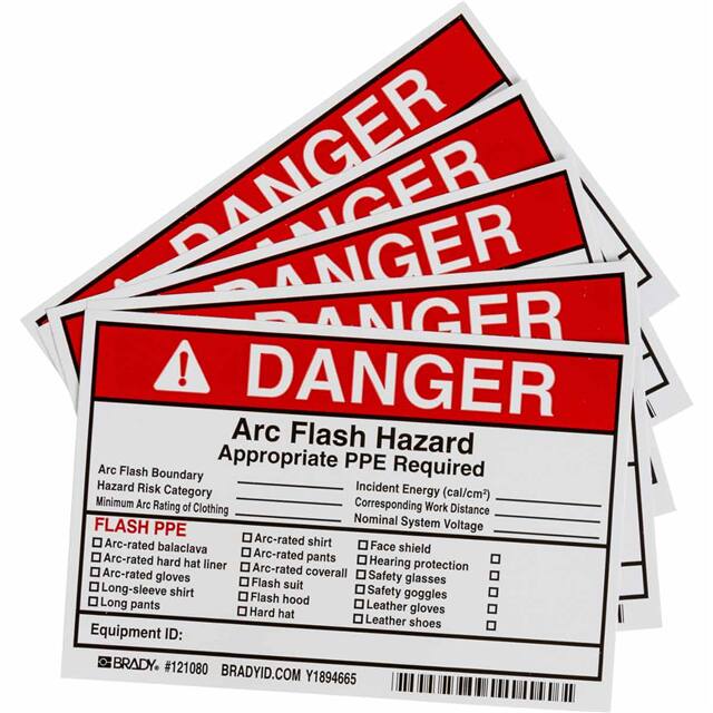 122976 DP B7569 4X6 5/PK ARC FLASH LBL
