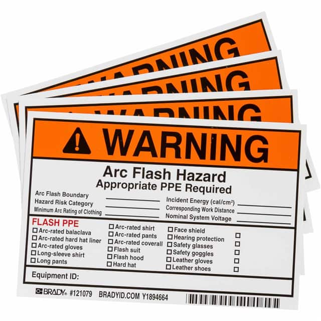 122975 DP B7569 4X6 5/PK ARC FLASH LBL