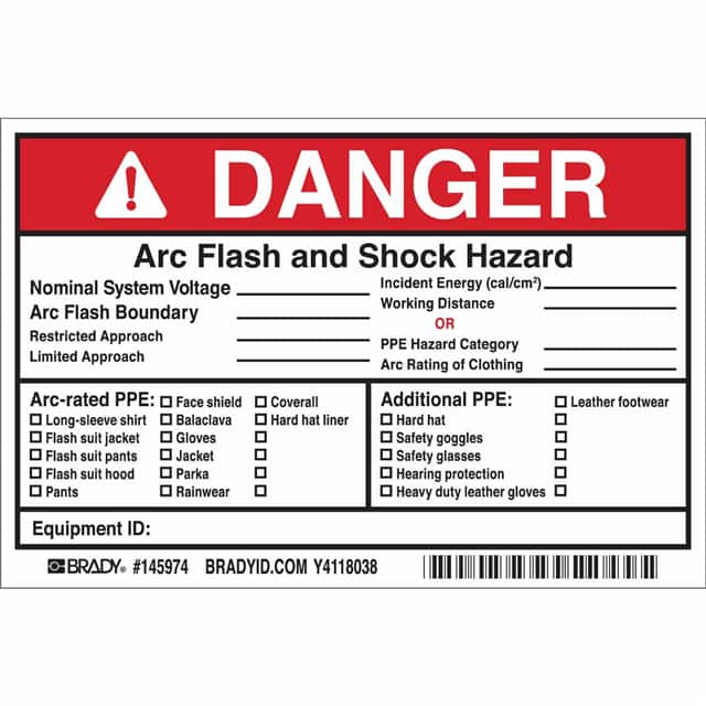 145974 B7569 4X6 NFPA 70E 2015 - DANGER