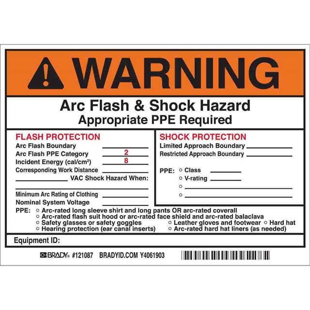 121087 B7569 5X7 BLK/ORG/WHT 5/PK ARC F
