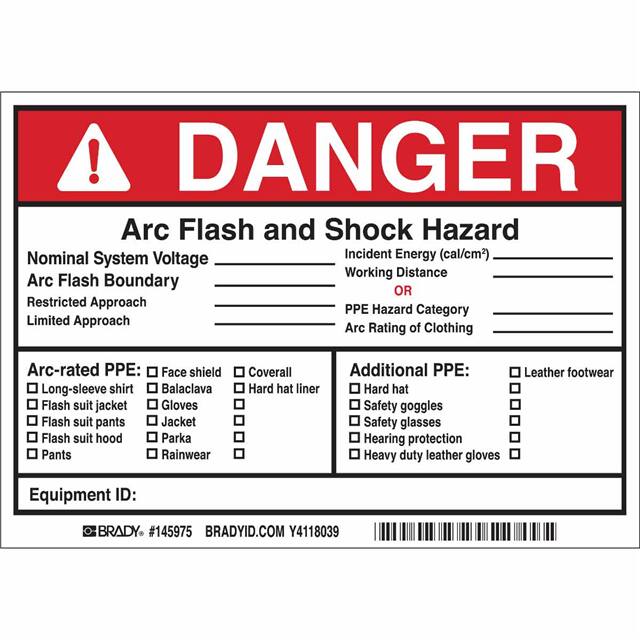 145975 B7569 5X7 NFPA 70E 2015 - DANGER