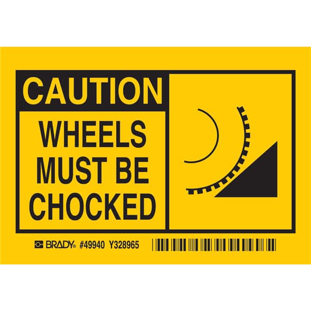 49940 WHEELS MUST BE CHOCKED 5/PK