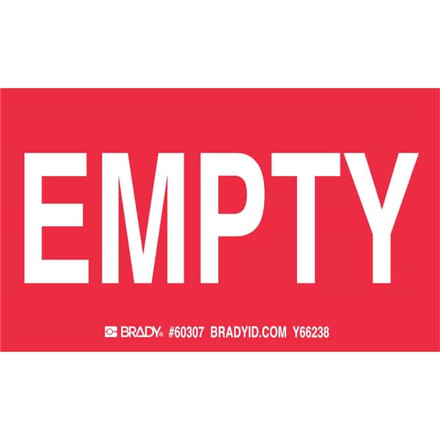 60307 B235, 3X5", RED/WHT, EMPTY,10/PK