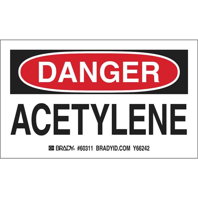 60311 B235,3"X5", ACETYLENE LABEL, 10/