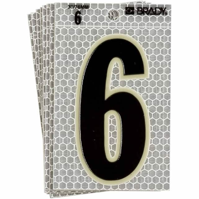 3020-6 BRADY 5" SELF ADHESIVE NUMBER 6