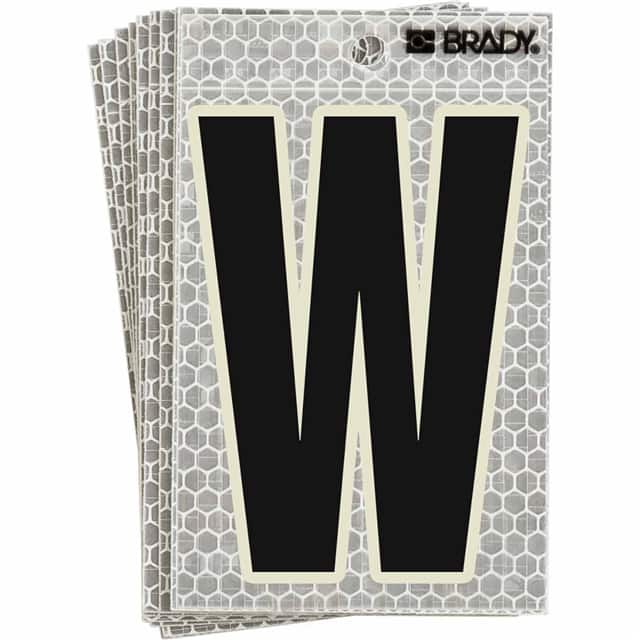 3010-W BRADY 3" SELF ADHESIVE LETTER W