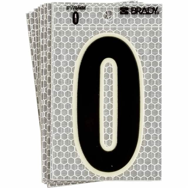 3020-0 BRADY 5" SELF ADHESIVE NUMBER 0